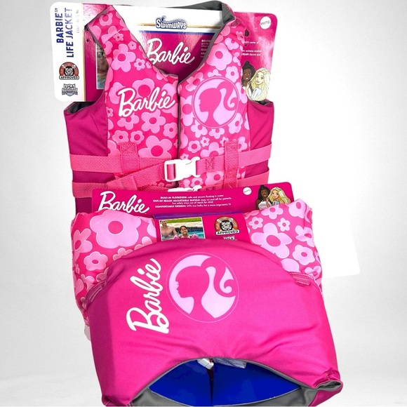 DISNEY Barbie Kids Swim Vest and Swim Trainer (Child 33-55 lbs) - Picture 2 of 10